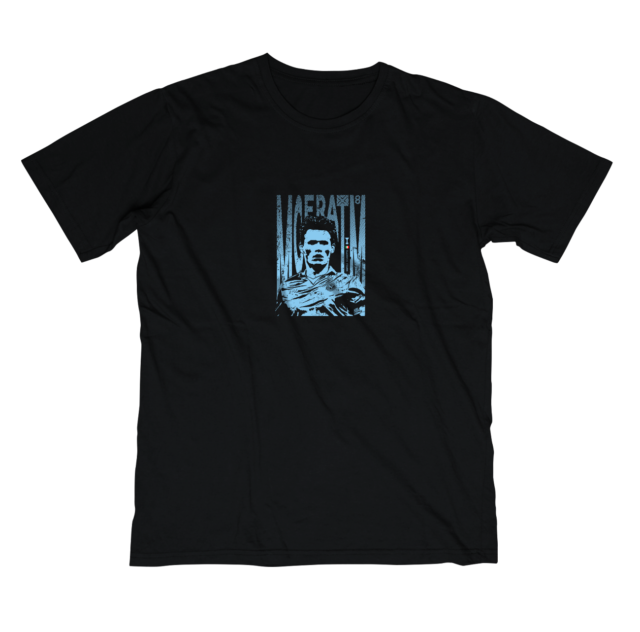 Scott McTominay McFratm Napoli Seria A graphic t-shirt small print printed on 100% organic cotton. NaeName Apparel made in Glasgow. Scotland t-shirts.