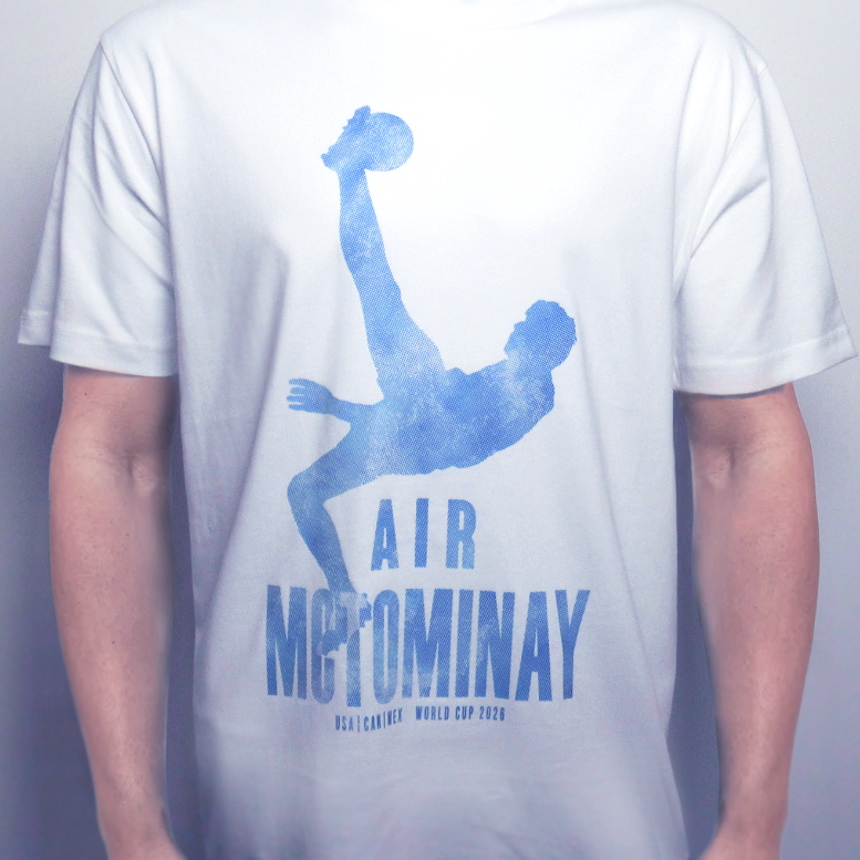 Air McTominay Scott McTominay bicycle kick Scotland national team 2026 World Cup t-shirt printed on 100% organic cotton. Scotland t-shirts. NaeName Apparel Made in Glasgow