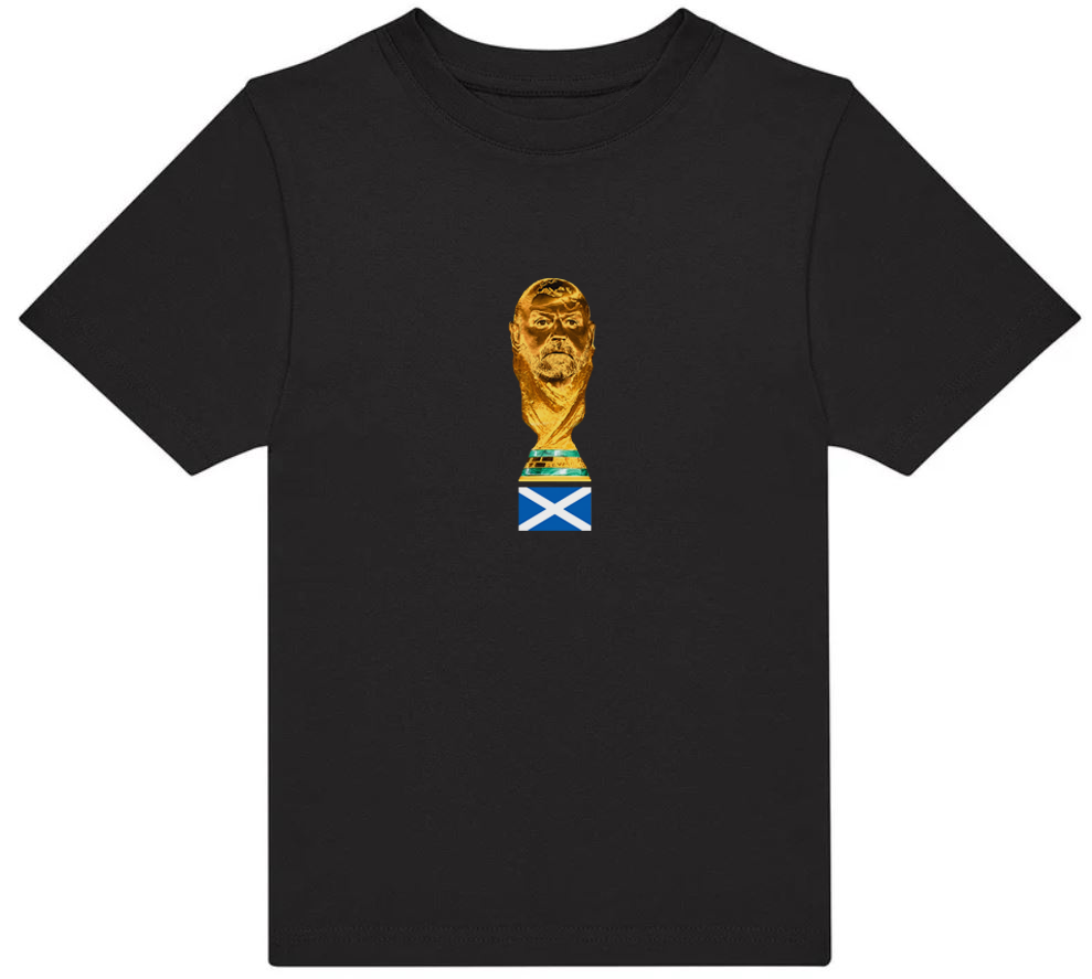 Steve Clarke Scotland World Cup 2026 Graphic T-shirt. First World Cup since 1998 led by Steve Clarke. We'll be coming. DTF printed onto premium heavyweight cotton T-shirt. Made in Glasgow. Scotland t-shirts.