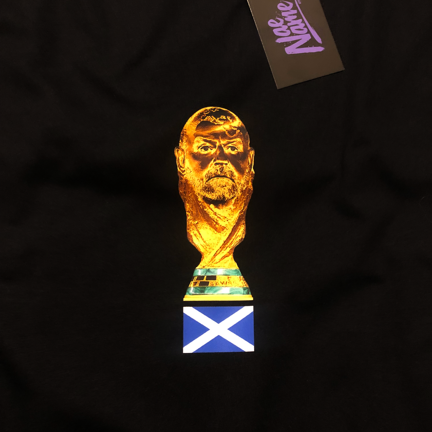 Steve Clarke Scotland World Cup 2026 Graphic T-shirt. First World Cup since 1998 led by Steve Clarke. We'll be coming. DTF printed onto premium heavyweight cotton T-shirt. Made in Glasgow. Scotland t-shirts.