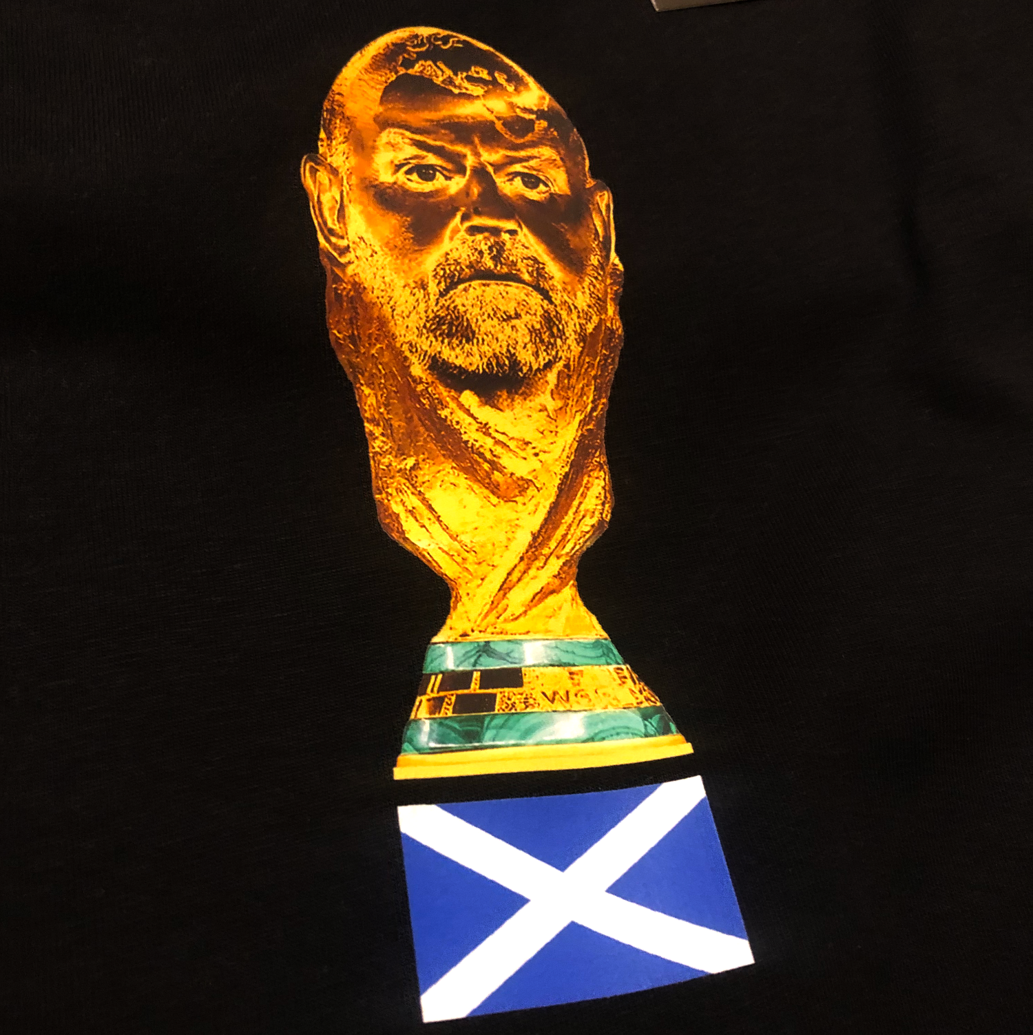 Steve Clarke Scotland World Cup 2026 Graphic T-shirt. First World Cup since 1998 led by Steve Clarke. We'll be coming. DTF printed onto premium heavyweight cotton T-shirt. Made in Glasgow. Scotland t-shirts.