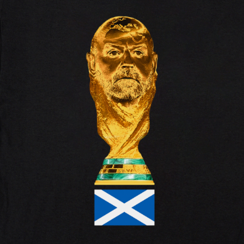 Steve Clarke Scotland World Cup 2026 Graphic T-shirt. First World Cup since 1998 led by Steve Clarke. We'll be coming. DTF printed onto premium heavyweight cotton T-shirt. Made in Glasgow. Scotland t-shirts.